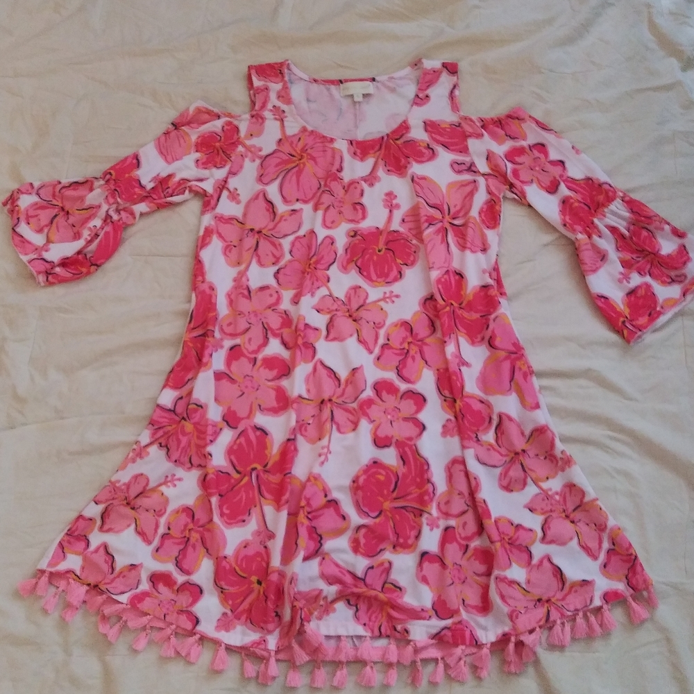 Simply Southern Floral Fringe Dress